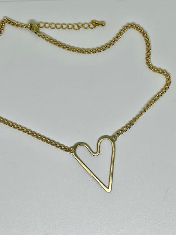 Simply in Love Brass Necklace