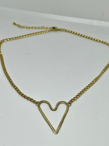 Simply in Love Brass Necklace