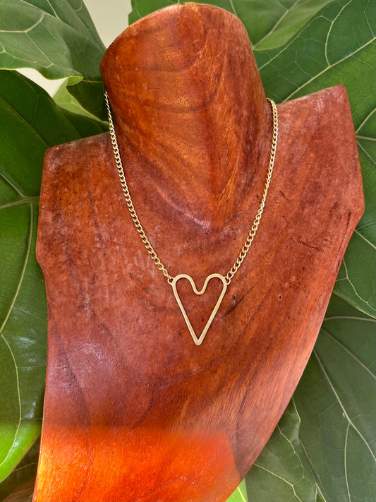 Simply in Love Brass Necklace