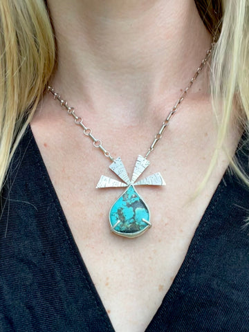 Turquoise Horizon Reversible Necklace